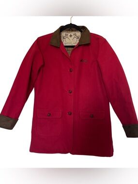 Equine Couture Red Cambridge Barn Equestrian Jacket Size Medium